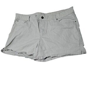 Khaki Shorts Womens Plus Size 18 Tan High Waist Summer Cotton Casual Faded Glory